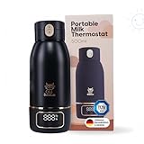 BEBELUX® Babyflaschenwärmer – Elektrischer Babymilchwärmer für unterwegs, USB Wiederaufladbar, BPA-frei, Perfekte Temperaturregelung, Isolierdesign für Reisen und Ausflüge (Black)