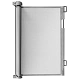 Treppenschutzgitter ausziehbar 13-140cm Rollgitter Höhe 85cm Absperrgitter 19380, Farbe:Grau-Grey