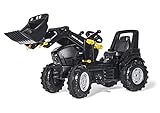 Rolly Toys Deutz Agrotron 7250 TTV WARRIOR Trettraktor + Frontlader (rollyFarmtrac Traktor; Kinder ab 3 - 8 Jahre; Schwarz) 710348