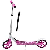 ArtSport Scooter Cityroller Big Wheel 205mm Räder klappbar & höhenverstellbar — Kinder-Roller ab 3 Jahre - Tretroller bis 100 kg — pink