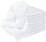 NatureMark® 10er Pack Mulltücher | Mullwindeln | Stoffwindeln | Mulltücher ca. 70x70 cm, 100% Baumwolle, Musselin, Farbe: Weiß, PREMIUM QUALITÄT