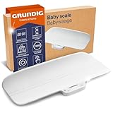 GRUNDIG Babywaage mit Körperlängen Messung - hochpräzise Baby Waage mit Hold Automatik für genaue Ergebnisse bei Strampelmäusen - Digital Scale mit Tara Funktion - bis 40 kg belastbar
